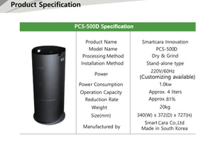 Smart Cara 4L-  food waste recycling composter. Home or Commercial use. PCS500D